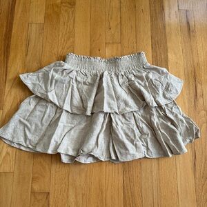 Princess Polly Beige Tiered Mini Skirt US 6